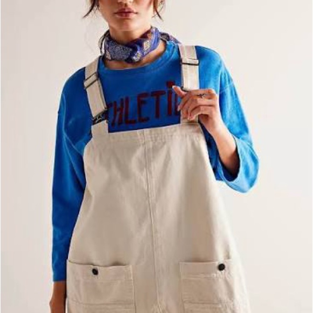 Free People Overall Smock Mini Dress